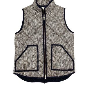 J. Crew Black and White Quilted Vest